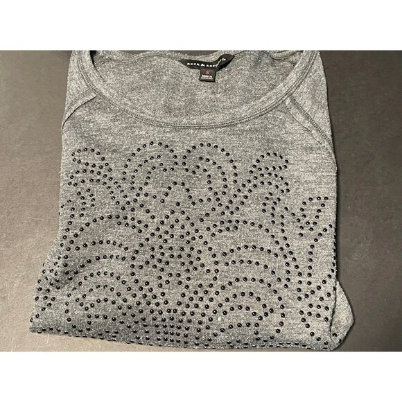 Rock & Republic beaded sweater womens small gray - Picture 8 of 9